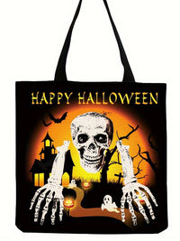 Halloween Cat Pumpkin Ghost Large Capacity Tote Bag for Men and Women
