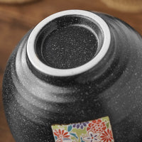 Mino Ware Japanese Matcha Bowl Tenmoku Glaze Ceramic Rice Bowl