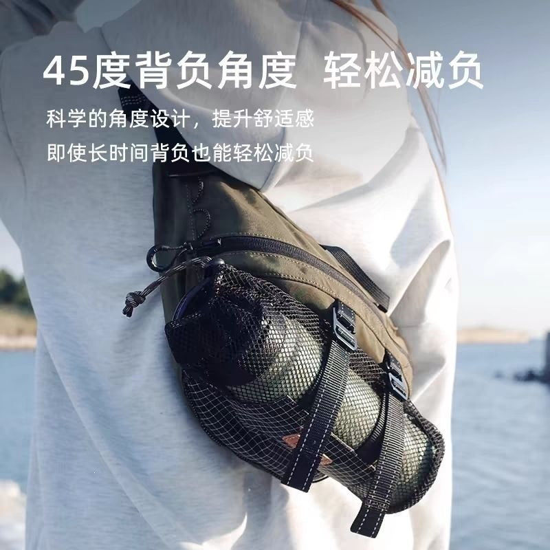 2026 New Multi-functional Shoulder Crossbody Waist Lure Fishing Bag for Men and Women Outdoor Chest Pack