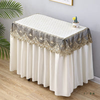 Rectangular Sewing Machine Cover Dustproof Tablecloth for Bedside Cabinet