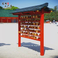 Outdoor Wooden Wishing Pavilion for Temples & Scenic Spots, Wind Chime Display Stand