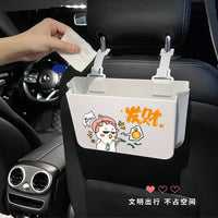 Car Seat Back Organizer and Trash Can, Foldable Hanging Storage Bag for Vehicle Interior