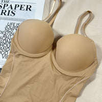 Women's Postpartum Tummy Control Shapewear Bodysuit with Built-in Bra