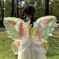 Iridescent Butterfly Wings Balloon for Kids' Birthday Parties & Photo Props