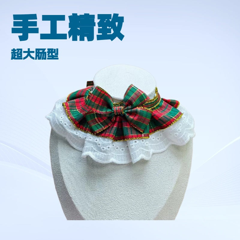 Christmas Pet Bow Tie Collar for Cats and Dogs