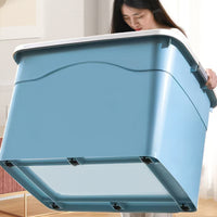 Plastic Storage Box with Wheels for Home Organization, Clothes, Toys, and Sundries