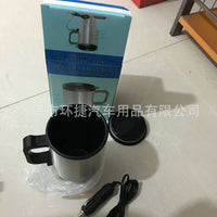 12V Car Heated Travel Mug Stainless Steel Electric Kettle for Vehicle