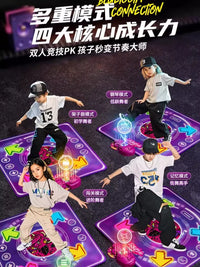 Wireless Bluetooth Dance Mat for Kids, Double Player Interactive Game Pad with Music and Lights, Home Exercise Toy for Girls and Boys