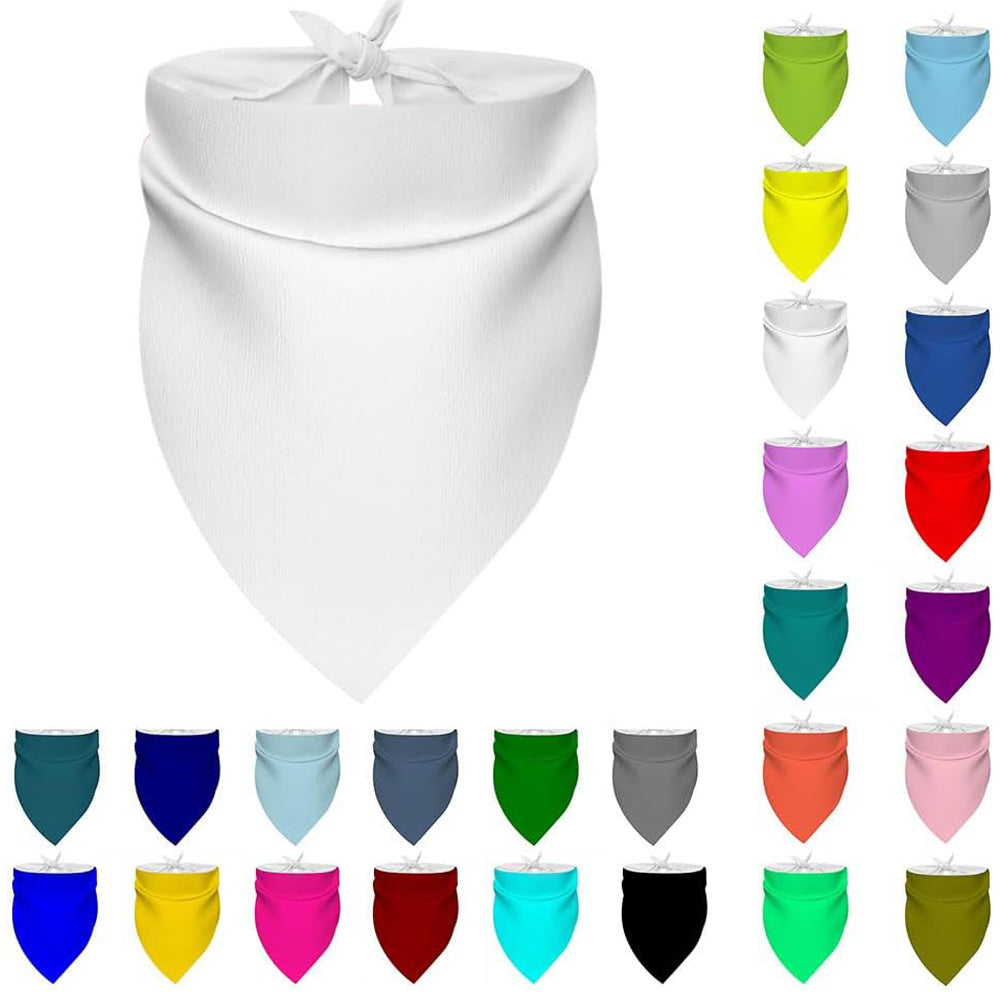 Washed Cotton Pet Bandana Dog Scarf Cat Neckerchief Triangle Bib for Small Medium Large Pets