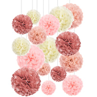 11-Piece Paper Flower Ball Set for Birthday Parties, Weddings, and Festive Decorations