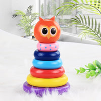 Wooden Stacking Rainbow Ring Tower Tumbler Toy for Kids