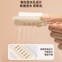 Portable Travel Soap Dish with Lid and Drain for Business Trips