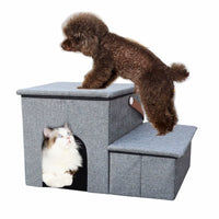 Pet Stairs Ramp for Small Dogs and Cats, Bedside Climbing Ladder for High Beds, Windowsills, and Vehicles