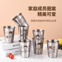 304 Stainless Steel Cartoon Family Toothbrushing Cups for Home