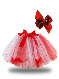 Girls' Tulle Tutu Skirt Pleated Dance Princess Half Skirt