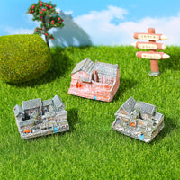 Miniature Chinese Courtyard House Resin Model for Micro Landscape Decor