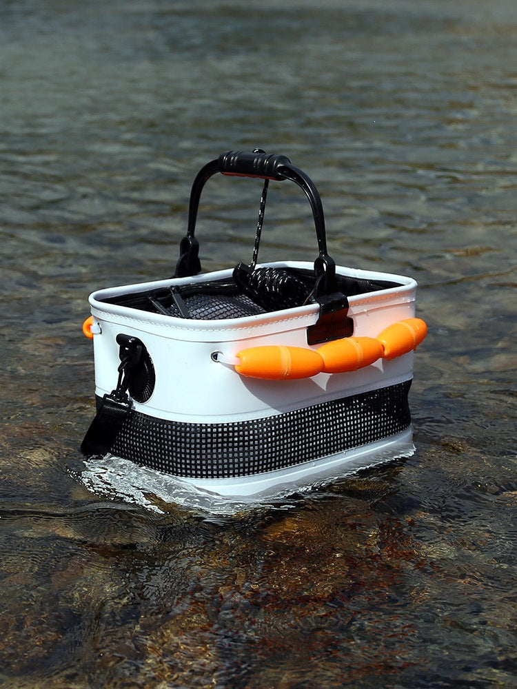Floating Fishing Bucket Live Fish Container for Lure Stream Sea Fishing
