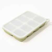 Platinum Silicone Ice Cube Tray with Lid, Baby Food Storage Container, 8/12 Grids