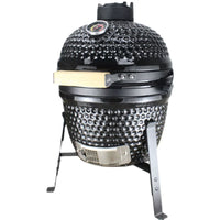 13-inch Ceramic Kamado Grill for Outdoor BBQ, Pizza, and Smoker, Charcoal Powered