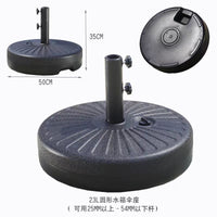 Outdoor Round Water-Filled Umbrella Base for Patio and Garden, 22L Capacity