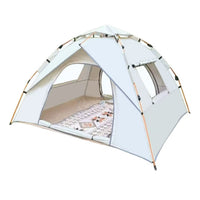 Automatic Pop-Up Camping Tent for 3-4 People, Waterproof UV Protection, Mosquito Net, Easy Setup Yurt Style