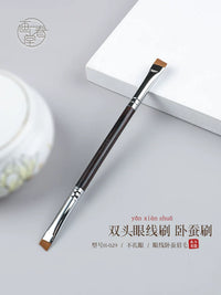 Huachuntang H029 Dual-Ended Eyeliner Brush for Gel, Under-Eye, and Brow Makeup