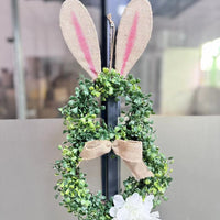 Easter Bunny Wreath for Front Door Decor and Photography Props