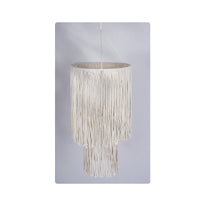 Bohemian Macrame Woven Cotton Rope Lampshade for Pendant Light, Restaurant Bar, Hotel Decor