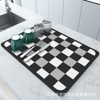 Diatomaceous Earth Absorbent Mat for Kitchen Countertops, Bar, and Dining Tables - Non-Slip & Wear-Resistant
