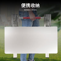 Portable Thickened Stainless Steel Folding Square Table for Outdoor Camping BBQ Stalls