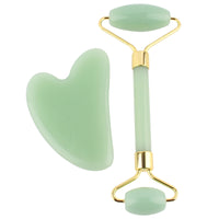 Heart-Shaped Gua Sha Board & Facial Roller Set for Face Massage