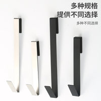 Stainless Steel Over-the-Glass Door Hook for Bathroom, Removable No-Drill Metal Hanger