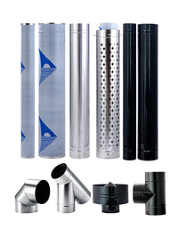 Thickened 304 Stainless Steel Flue Pipe for Wood Stoves and Fireplaces