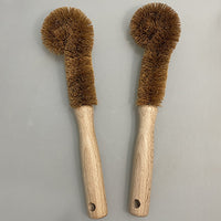 Coconut Palm Long Handle Bottle Cleaning Brush for Coffee Pots and Glassware