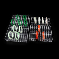 Acrylic Jewelry Display Tray for Bracelets, Jade, and Gemstones - Transparent Organizer