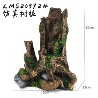 Artificial Driftwood Tree Trunk Aquarium Decor Reptile Hideout