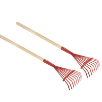 Garden Rake, Folding Leaf Rake with Handle, Multi-functional Lawn Rake for Yard and Garden