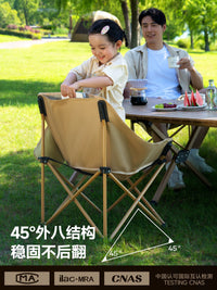 Portable Outdoor Folding Moon Chair with Armrests for Camping, Beach, Picnic, and Fishing