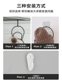 Multi-Layer Over-the-Door Hat Rack with Clips for Closet Organization
