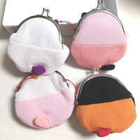 Maneki-Neko Silk Coin Purse with Clasp Closure