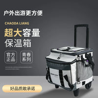 36L Portable Cooler Warmer with Wheels, Dual-Use for Car Camping Outdoor Picnics