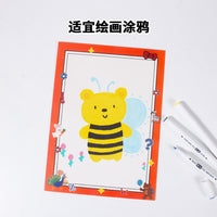 A4 Decorative Border Art Paper for Kids' Painting and Crafts, Cartoon & Traditional Designs