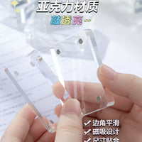 Mini Transparent Acrylic DIY Guka Card Holder Set with Stickers and Quicksand