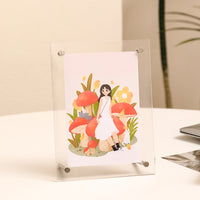 Double-Sided Transparent Acrylic Photo Frame for Desktop Display