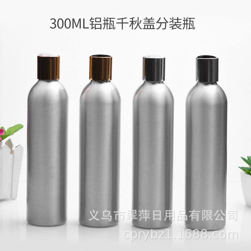 300ml Aluminum Bottle with 24-410 Flip Top Cap for Lotion, Toner, Massage Oil