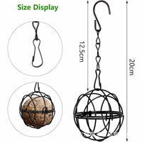 Outdoor Hanging Bird Feeder for Garden & Yard Decoration, Iron Art Bird Cage Feeder