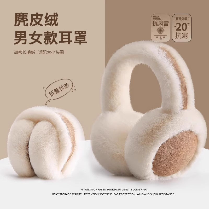Winter Warm Earmuffs for Women, Thickened Plush Ear Covers for Cycling and Cold Protection