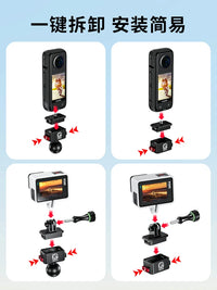 Kaiweige GoPro Motorcycle Handlebar Mount for 360 Panoramic Action Cameras with Quick Release