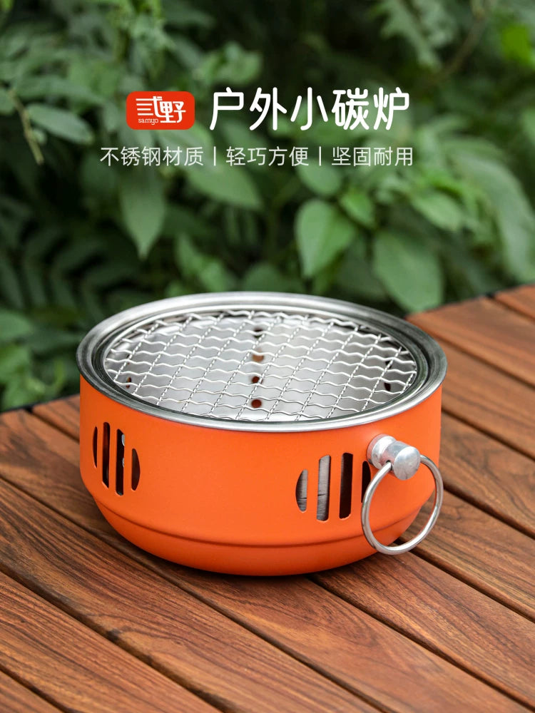 Outdoor Mini Charcoal Grill for Single Person BBQ Portable Small Charcoal Stove for Tea Ceremony