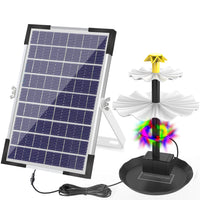 New Solar Fountain with Battery and Lights, Split Design for Courtyard and Garden, Outdoor Villa Decoration Fish Pond Pump